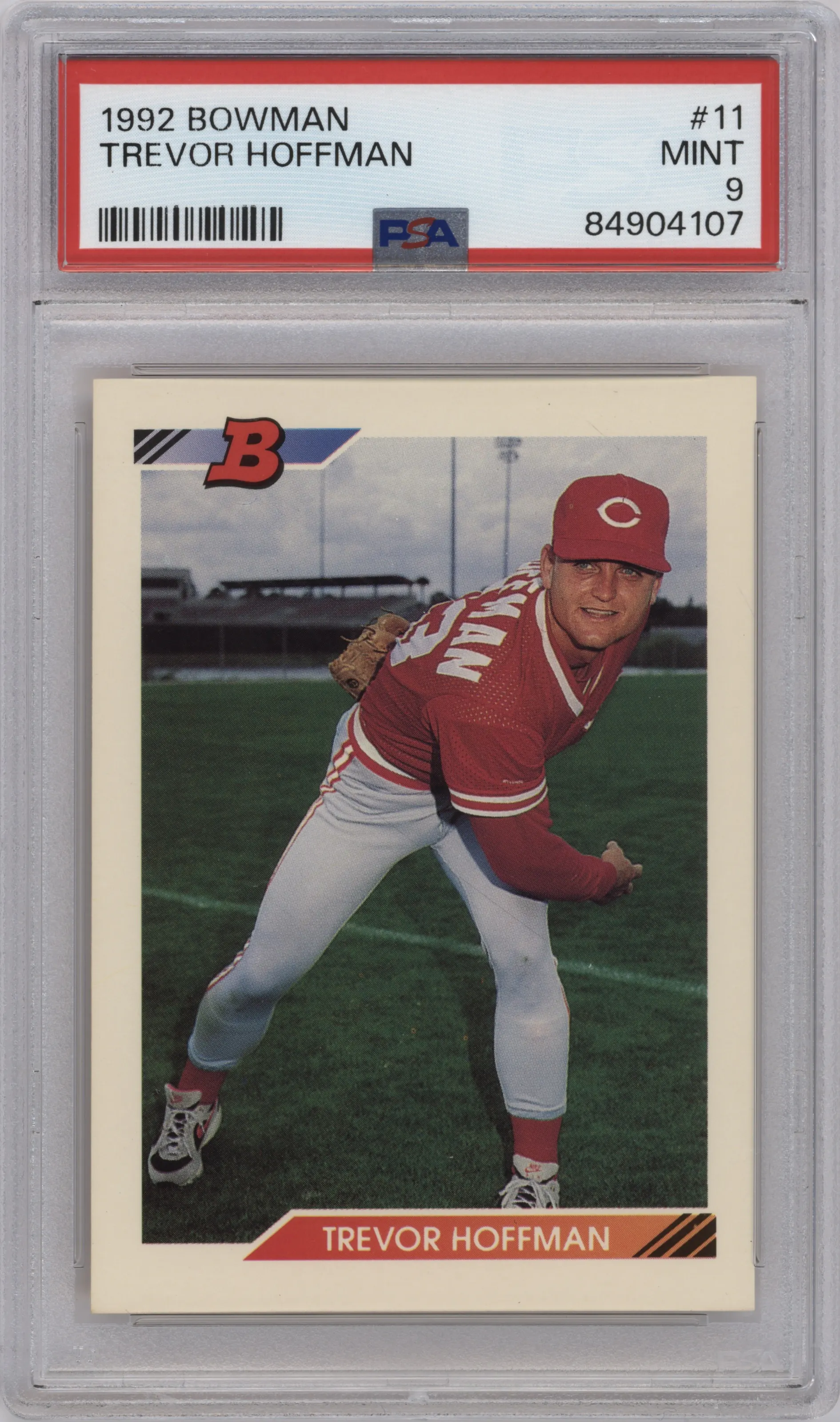 1992 Bowman Trevor Hoffman PSA 9