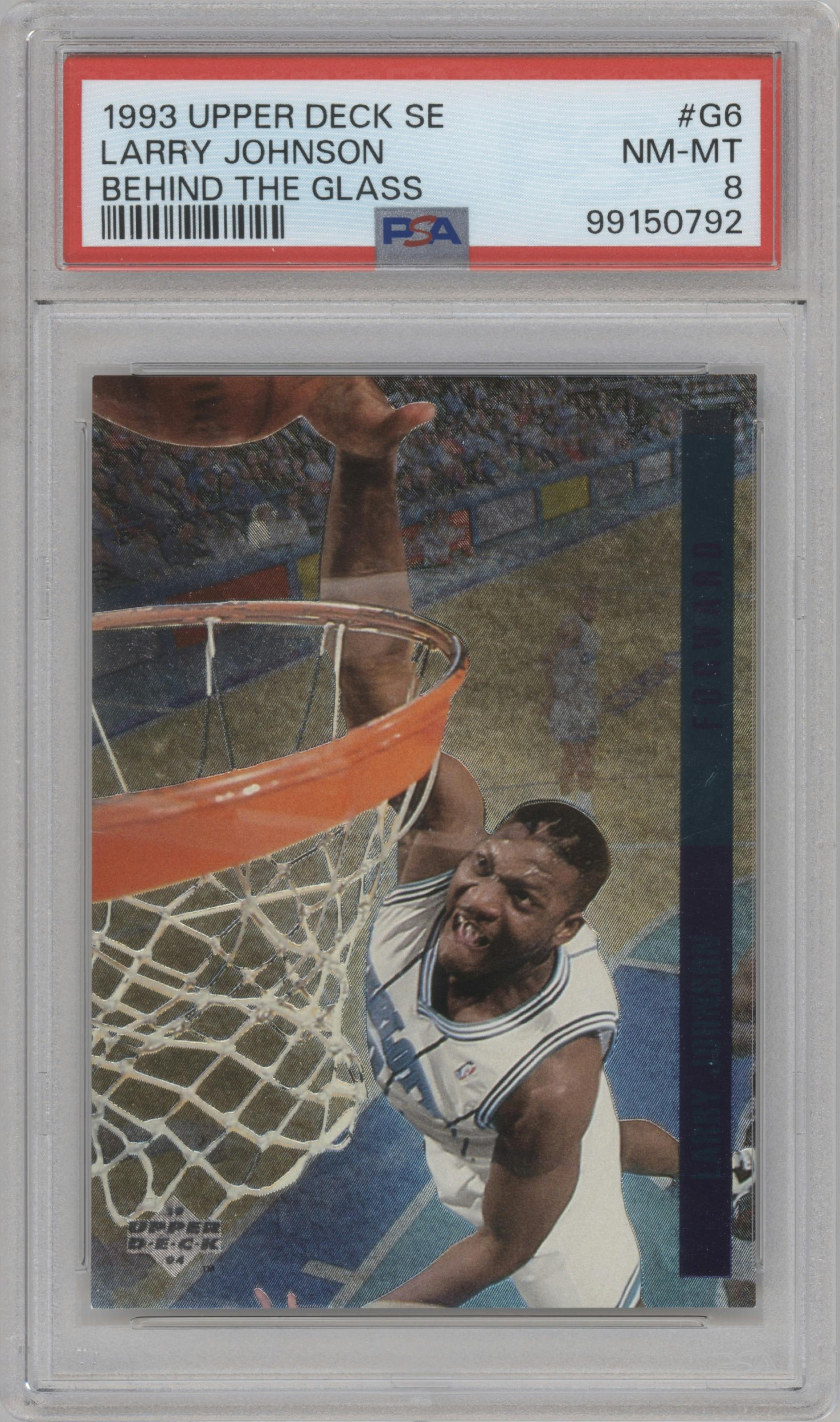 Larry Johnson from the 1993-94 Upper Deck Special Edition set graded by PSA and given an overall grade of 8.