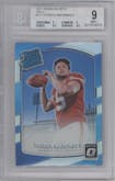 Patrick Mahomes II from the 2017 Panini Donruss Optic set featuring a Holo parallel graded by Beckett and given an overall grade of 9.