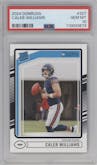 Caleb Williams from the 2024 Donruss set graded by PSA and given an overall grade of 10.