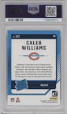 Caleb Williams from the 2024 Donruss set graded by PSA and given an overall grade of 10.