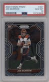 Joe Burrow from the 2020 Panini Prizm set graded by PSA and given an overall grade of 10.