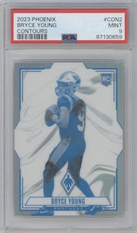 Bryce Young from the 2023 Panini Phoenix set graded by PSA and given an overall grade of 9.