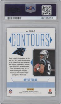 Bryce Young from the 2023 Panini Phoenix set graded by PSA and given an overall grade of 9.