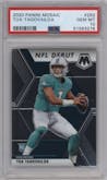 Tua Tagovailoa from the 2020 Panini Mosaic set graded by PSA and given an overall grade of 10.