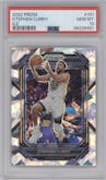 Stephen Curry from the 2022-23 Panini Prizm  set featuring a Ice Prizm parallel graded by PSA and given an overall grade of 10.