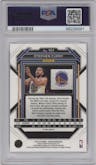 Stephen Curry from the 2022-23 Panini Prizm  set featuring a Ice Prizm parallel graded by PSA and given an overall grade of 10.