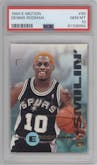 Dennis Rodman from the 1994-95 Skybox E-Motion set graded by PSA and given an overall grade of 10.