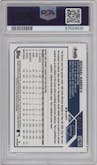 Michael Harris II from the 2023 Topps Chrome Update set featuring a Gold Speckle Refractor parallel graded by PSA and given an overall grade of 9.