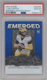 J.J. McCarthy from the 2024 Panini Score set featuring a Artist’s Proof parallel graded by PSA and given an overall grade of 10.