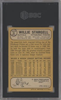 Willie Stargell from the 1968 Topps set graded by SGC and given an overall grade of 6.