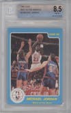 Michael Jordan from the 1986 Star Best of the New/Old set graded by Beckett and given an overall grade of 8.5.
