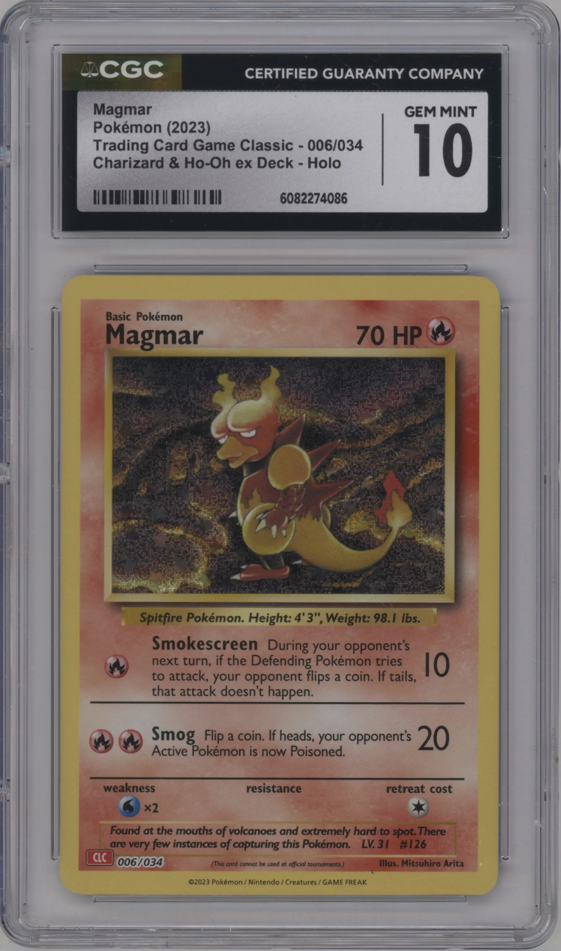 2023 Pokemon CLC Magmar CGC 10