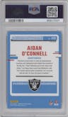Aidan O'Connell from the 2023 Donruss Optic set featuring a Hyper Blue parallel graded by PSA and given an overall grade of 10.