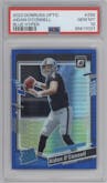 Aidan O'Connell from the 2023 Donruss Optic set featuring a Hyper Blue parallel graded by PSA and given an overall grade of 10.