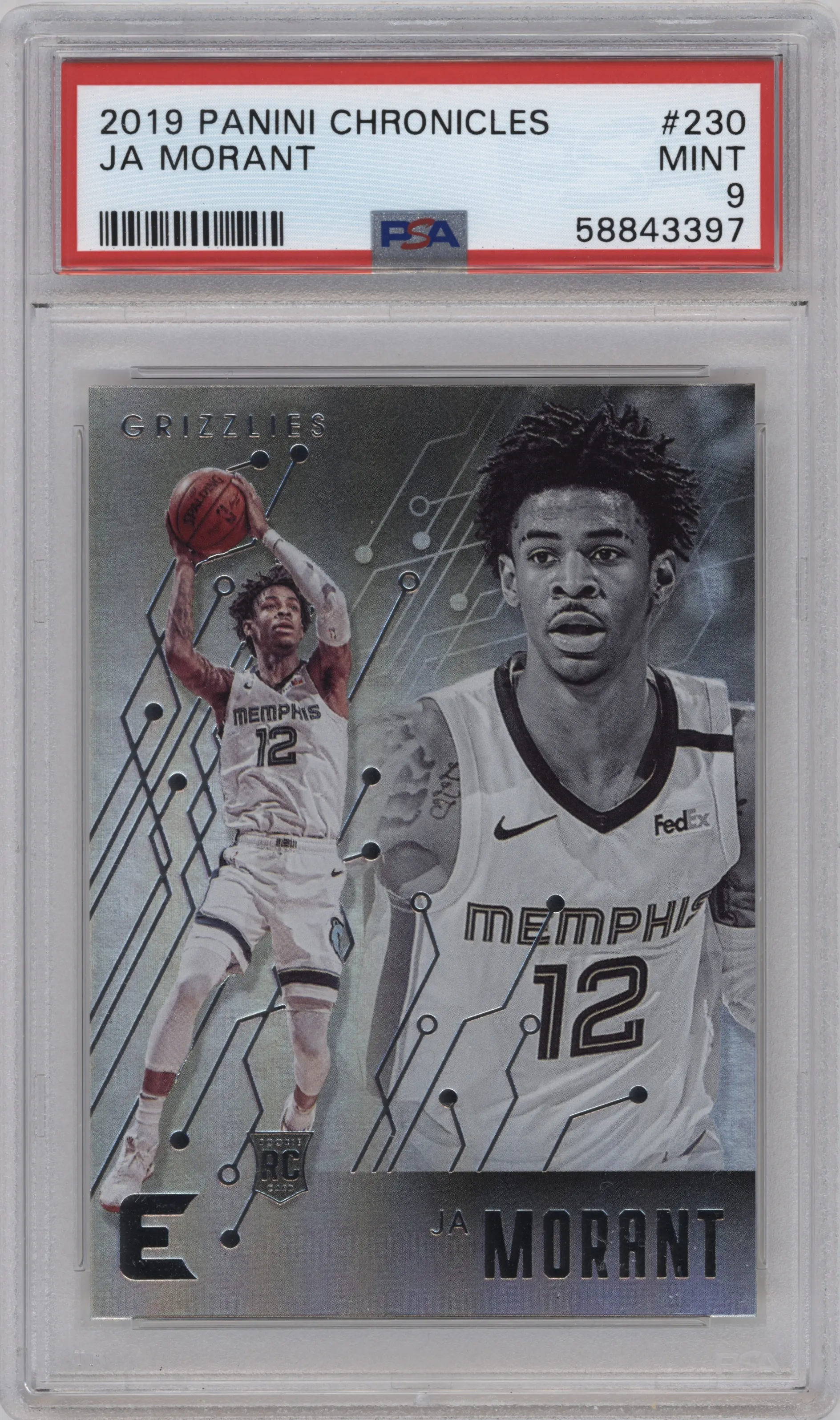 2019 Panini Chronicles Essentials Ja Morant PSA 9