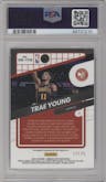 Trae Young from the 2021-22 Panini Donruss Optic set graded by PSA and given an overall grade of 10.