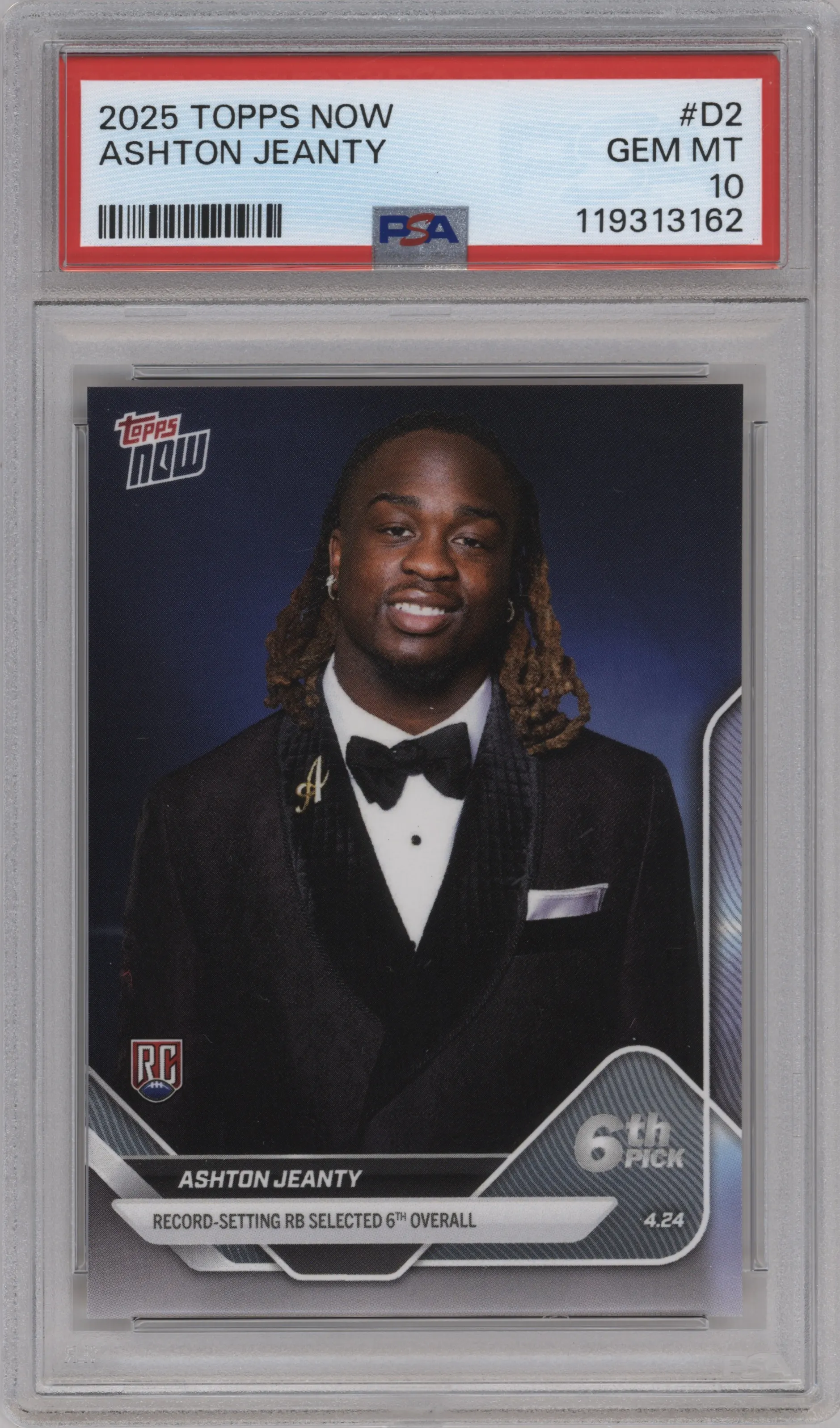 2025 Topps Now Ashton Jeanty PSA 10