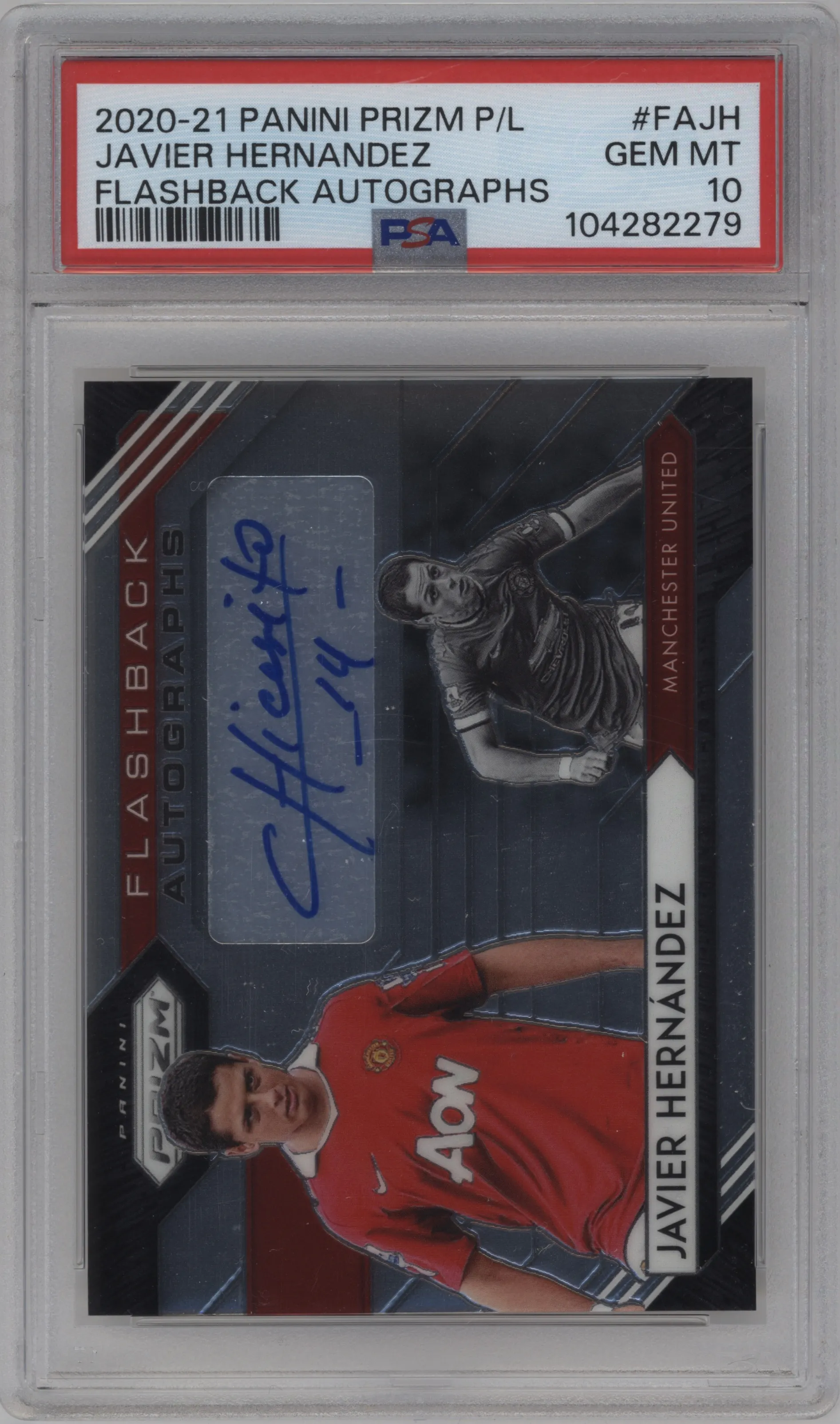 2020 Panini Prizm Premier League Flashback Auto Javier Hernandez #FA-JH PSA 10