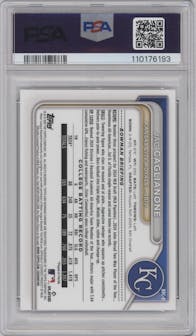 Jac Caglianone from the 2024 Bowman Draft set graded by PSA and given an overall grade of 9.