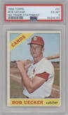 Bob Uecker from the 1966 Topps set featuring a Variation parallel graded by PSA and given an overall grade of 6.