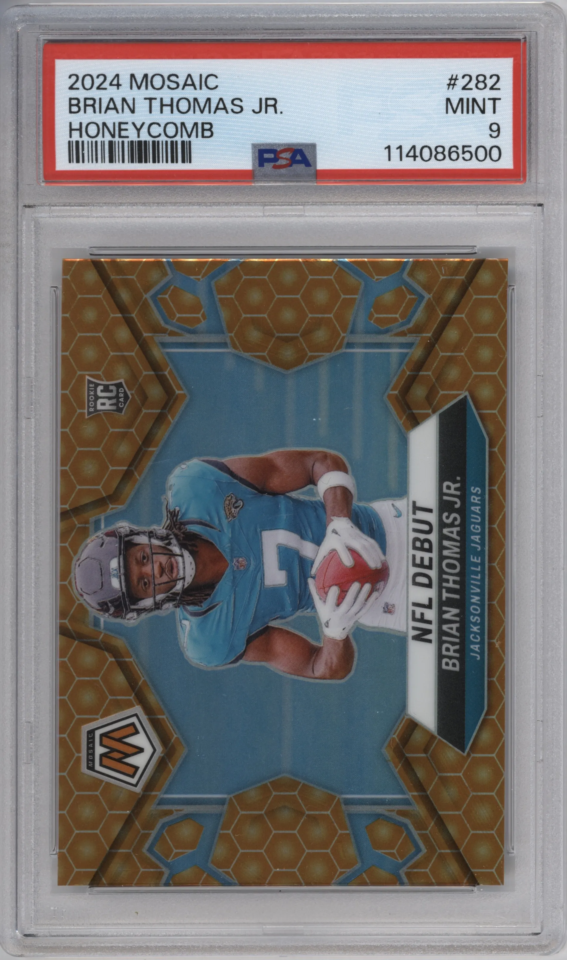 2024 Panini Mosaic Brian Thomas Jr. Honeycomb #282 PSA 9