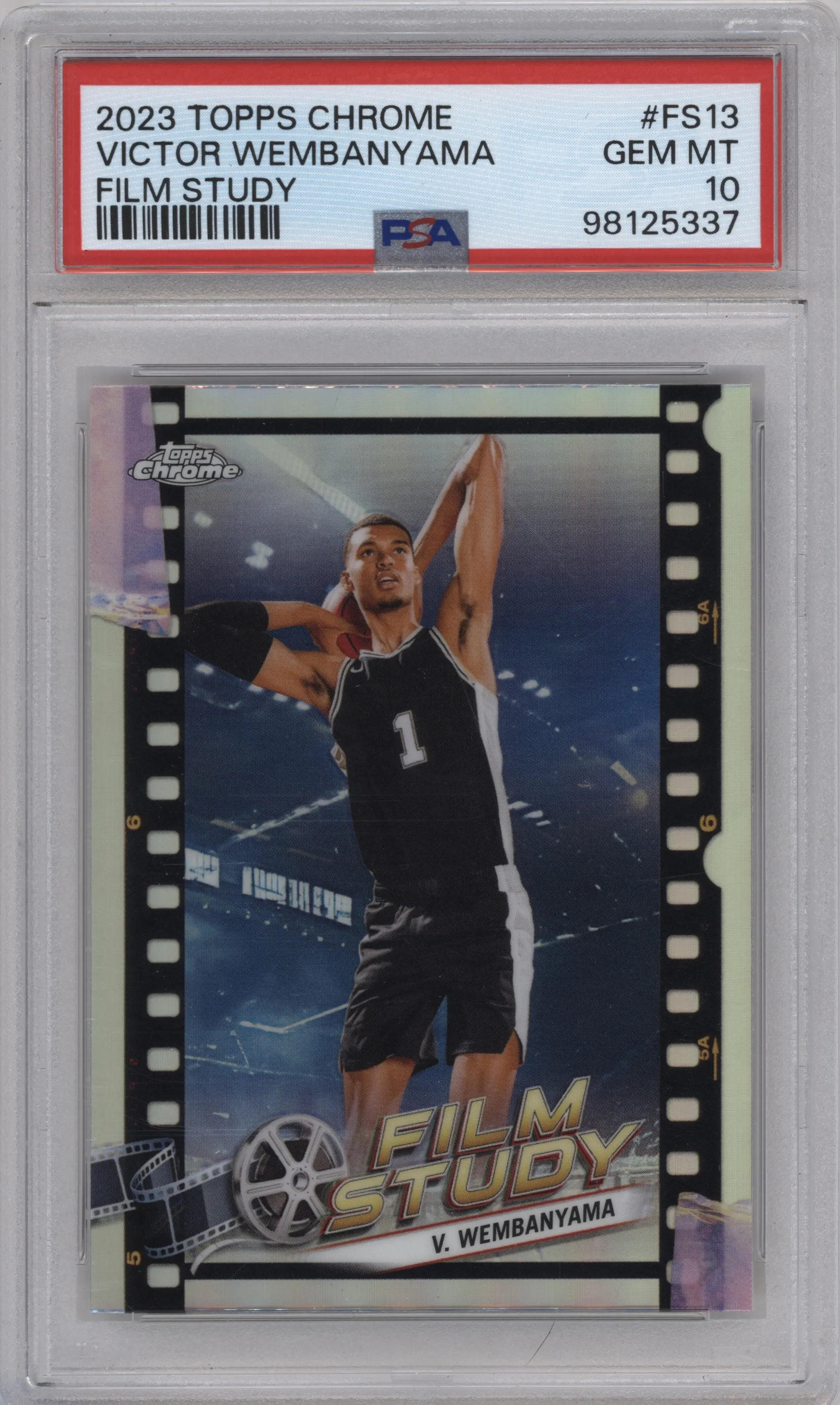 2023 Topps Chrome Film Study Victor Wembanyama #FS-13 PSA 10