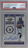 Alexander Mattison from the 2019 Panini Contenders Optic set graded by PSA and given an overall grade of 10.