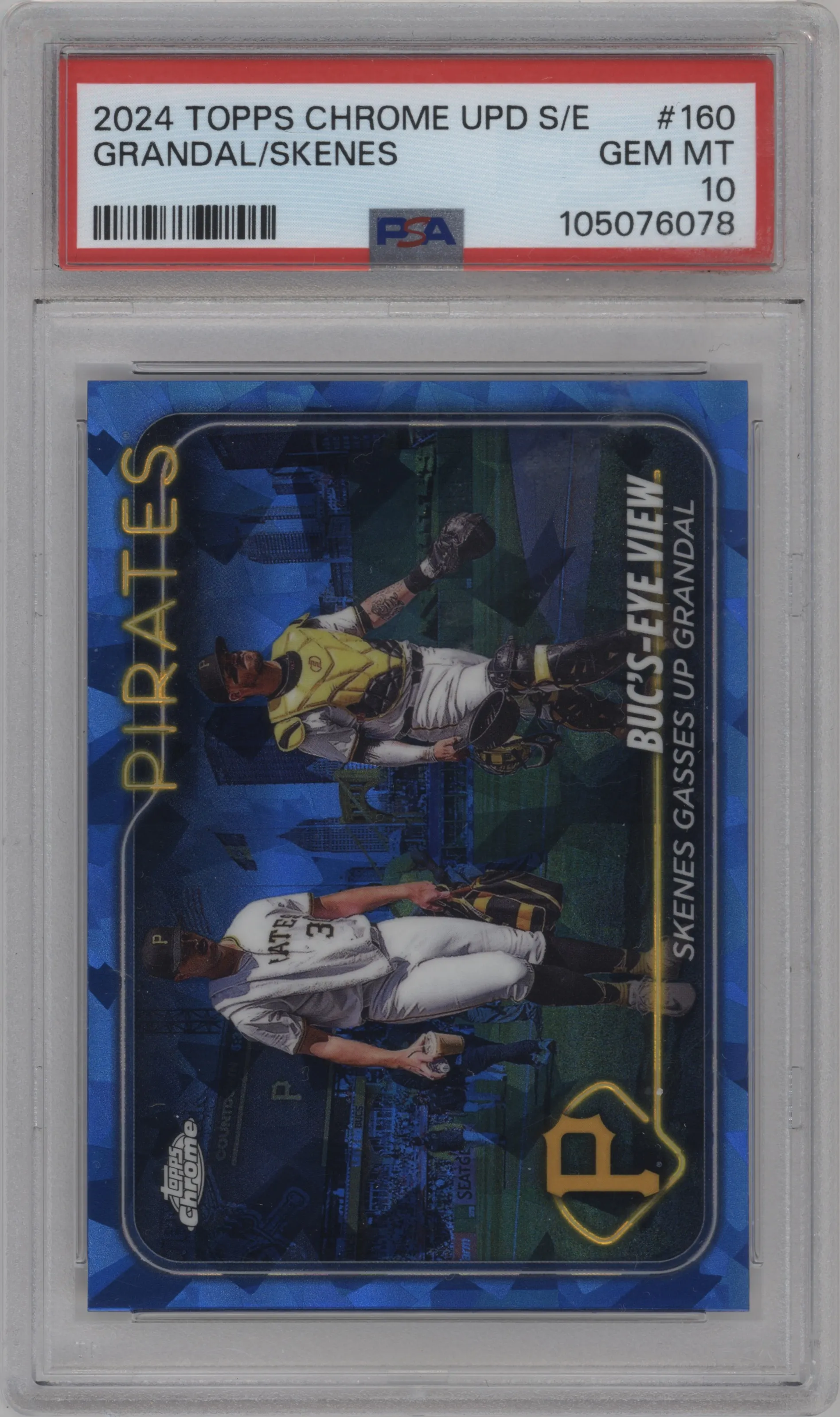 2024 Topps Chrome Update Sapphire Edition Yasmani Grandal/Paul Skenes PSA 10
