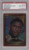 Antonio McDyess from the 1995-96 Topps Finest set featuring a W/ Coating parallel graded by PSA and given an overall grade of 10.