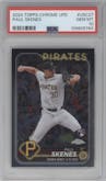 Paul Skenes from the 2024 Topps Chrome Update set graded by PSA and given an overall grade of 10.
