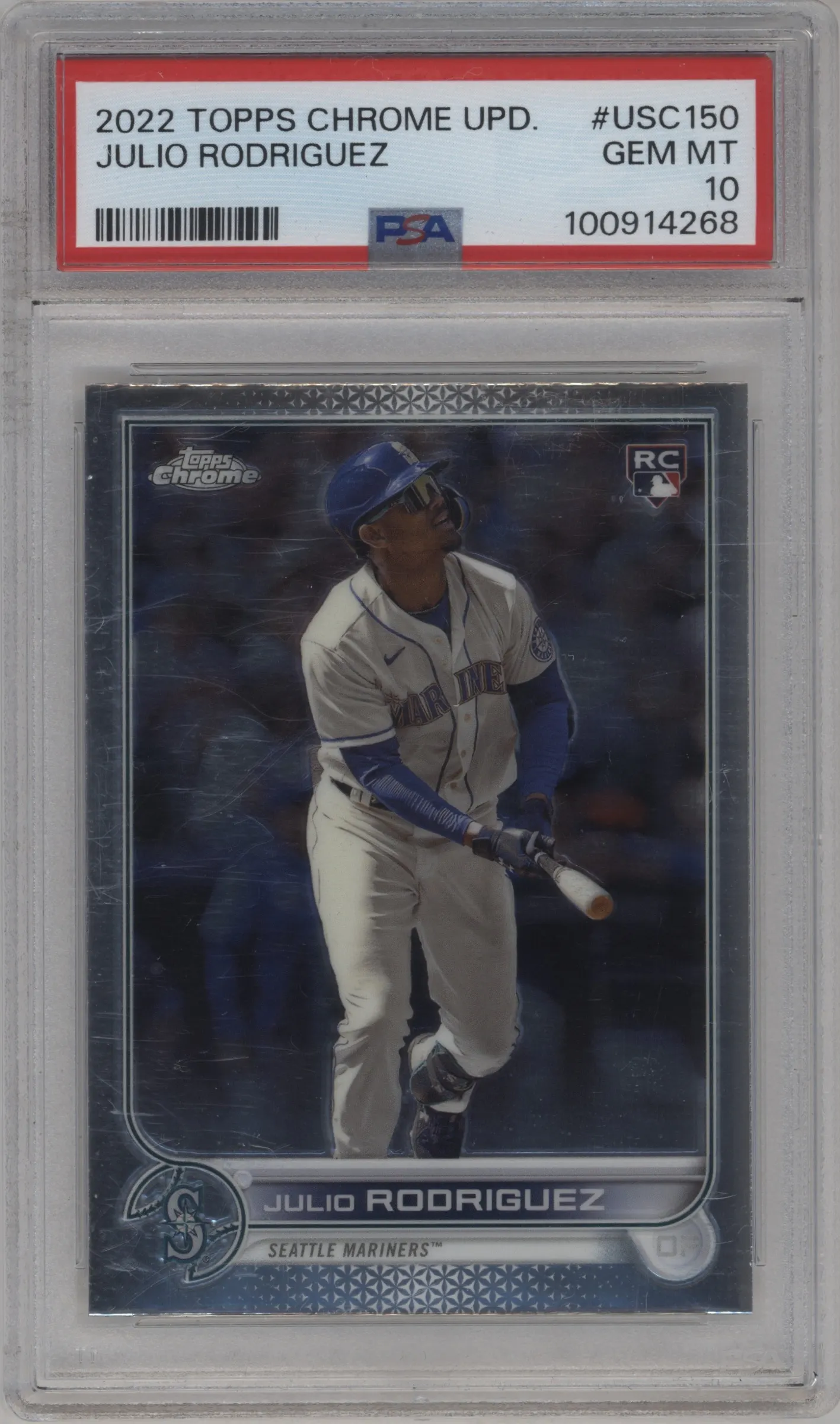 2022 Topps Chrome Update Julio Rodriguez PSA 10