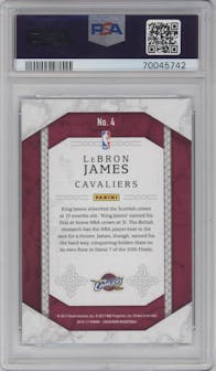 LeBron James from the 2016-17 Panini Excalibur set graded by PSA and given an overall grade of 10.