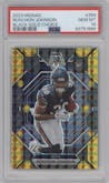 Roschon Johnson from the 2023 Panini Mosaic set featuring a Choice Black Gold parallel graded by PSA and given an overall grade of 10.