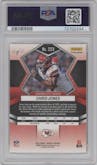 Chris Jones from the 2022 Panini Mosaic set featuring a No Huddle Black parallel graded by PSA and given an overall grade of 10.