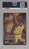 Kobe Bryant from the 1996-97 Skybox Z-Force set graded by PSA and given an overall grade of 8.