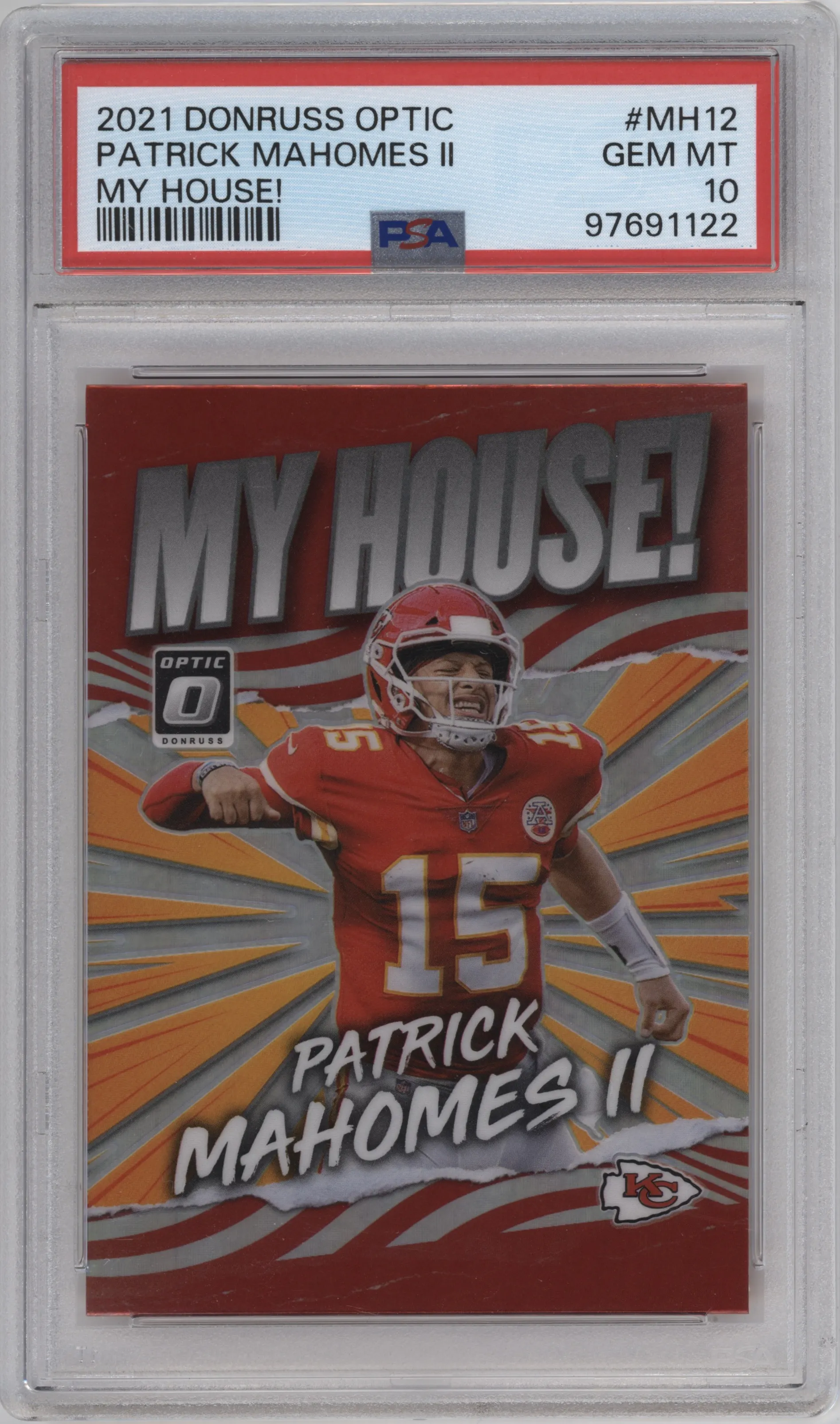 2021 Panini Donruss Optic My House! Patrick Mahomes II #MH-12 PSA 10