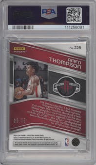 Amen Thompson from the 2023-24 Panini Spectra set featuring a Astral parallel graded by PSA and given an overall grade of 9.