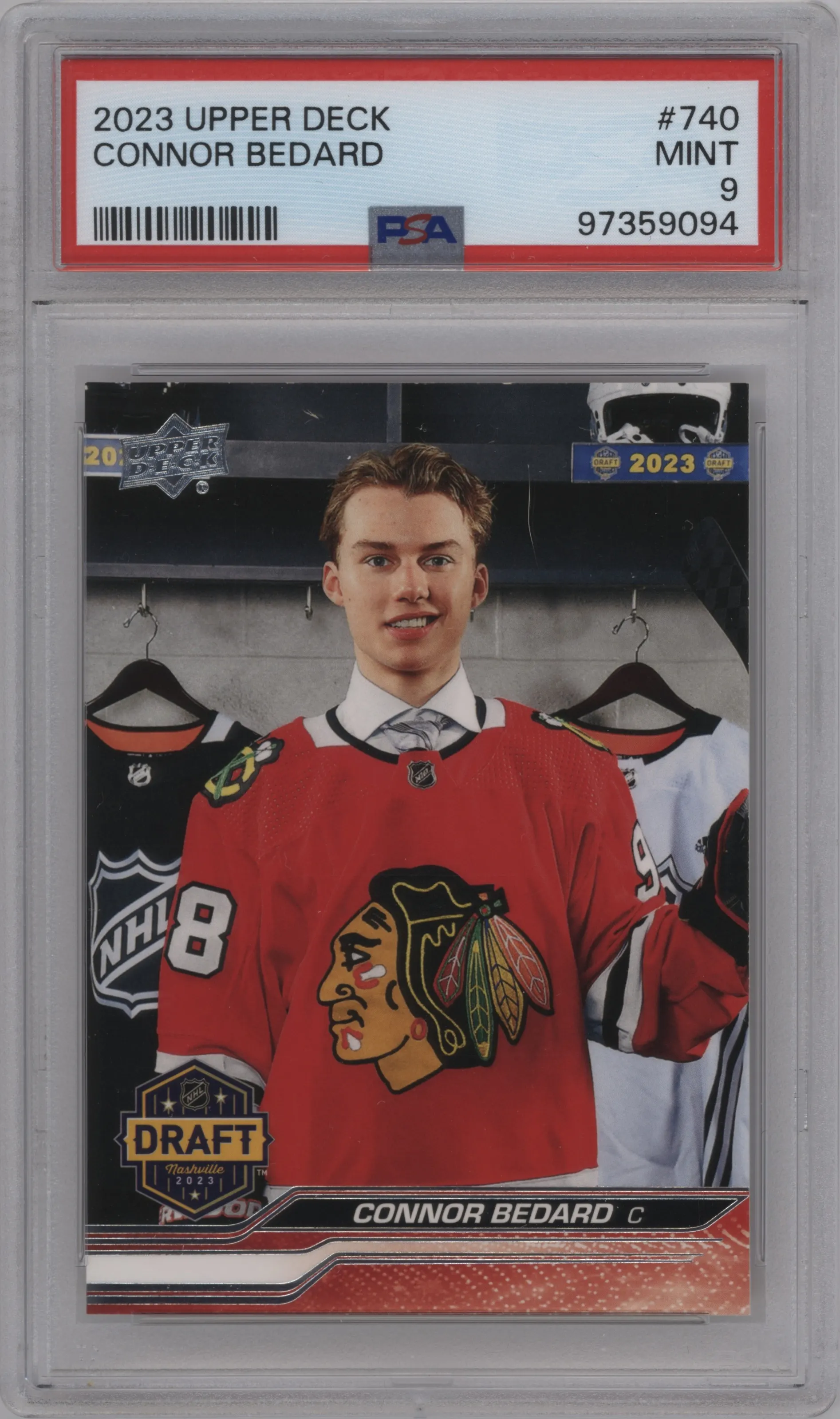 2023 Upper Deck Extended Series Connor Bedard #740 PSA 9