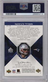 Tom Brady from the 2004 Upper Deck Reflections set graded by PSA and given an overall grade of 9.