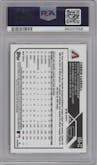 Corbin Carroll from the 2023 Topps Chrome Update Series Sapphire Edition set featuring a Gold parallel graded by PSA and given an overall grade of 10.