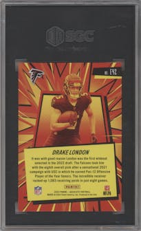 Drake London from the 2022 Panini Absolute set graded by SGC and given an overall grade of 10.