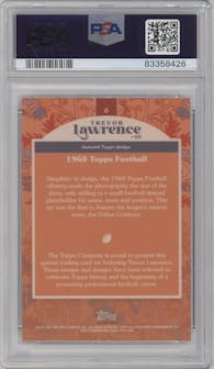 Trevor Lawrence from the 2021 Topps X Trevor Lawrence set graded by PSA and given an overall grade of 8.