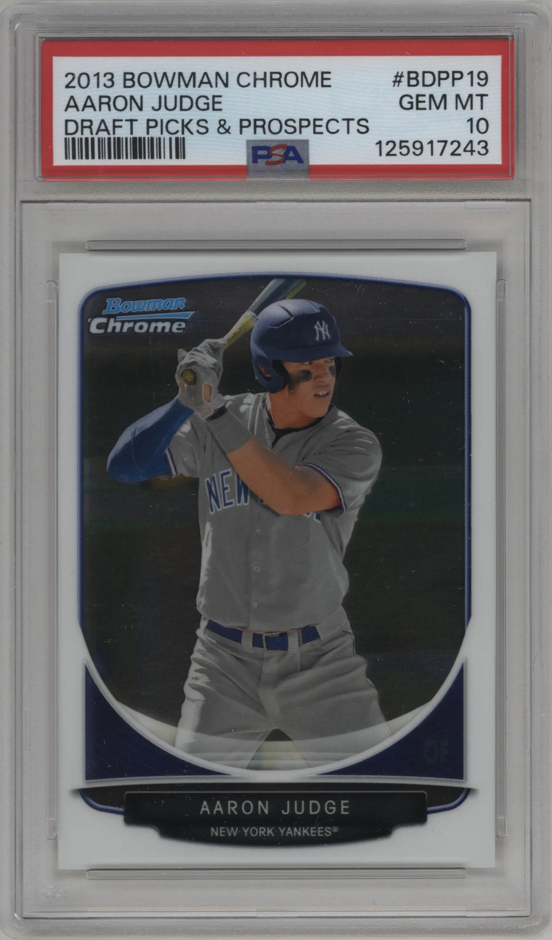 2013 Bowman Draft Picks & Prospects Chrome DP Aaron Judge PSA 10