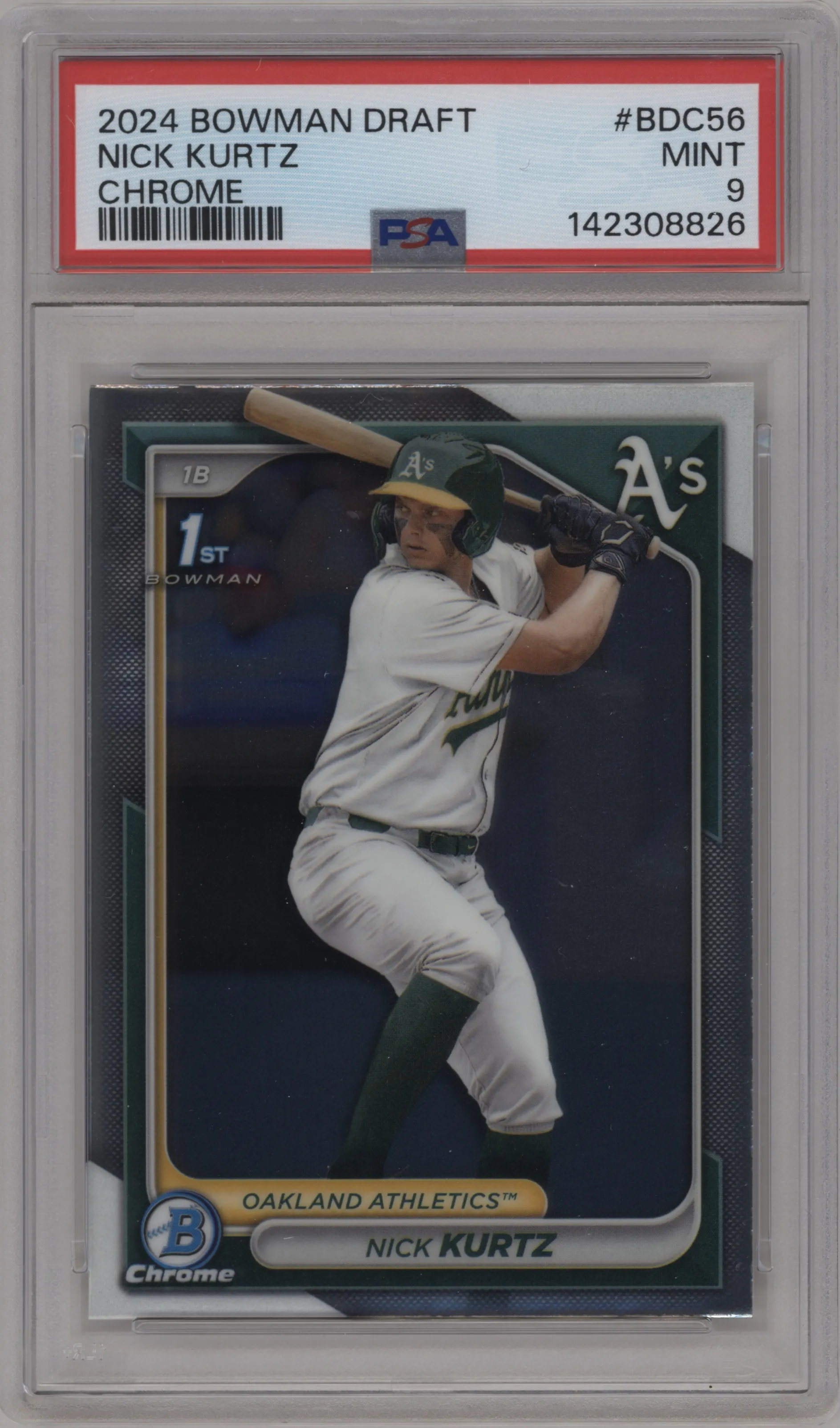 2024 Bowman Draft Chrome Nick Kurtz PSA 9