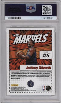 Anthony Edwards from the 2023-24 Panini Donruss set featuring a Press Proof  parallel graded by PSA and given an overall grade of 9.