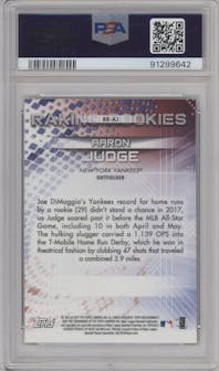 Aaron Judge from the 2017 Bowman’s Best set graded by PSA and given an overall grade of 10.