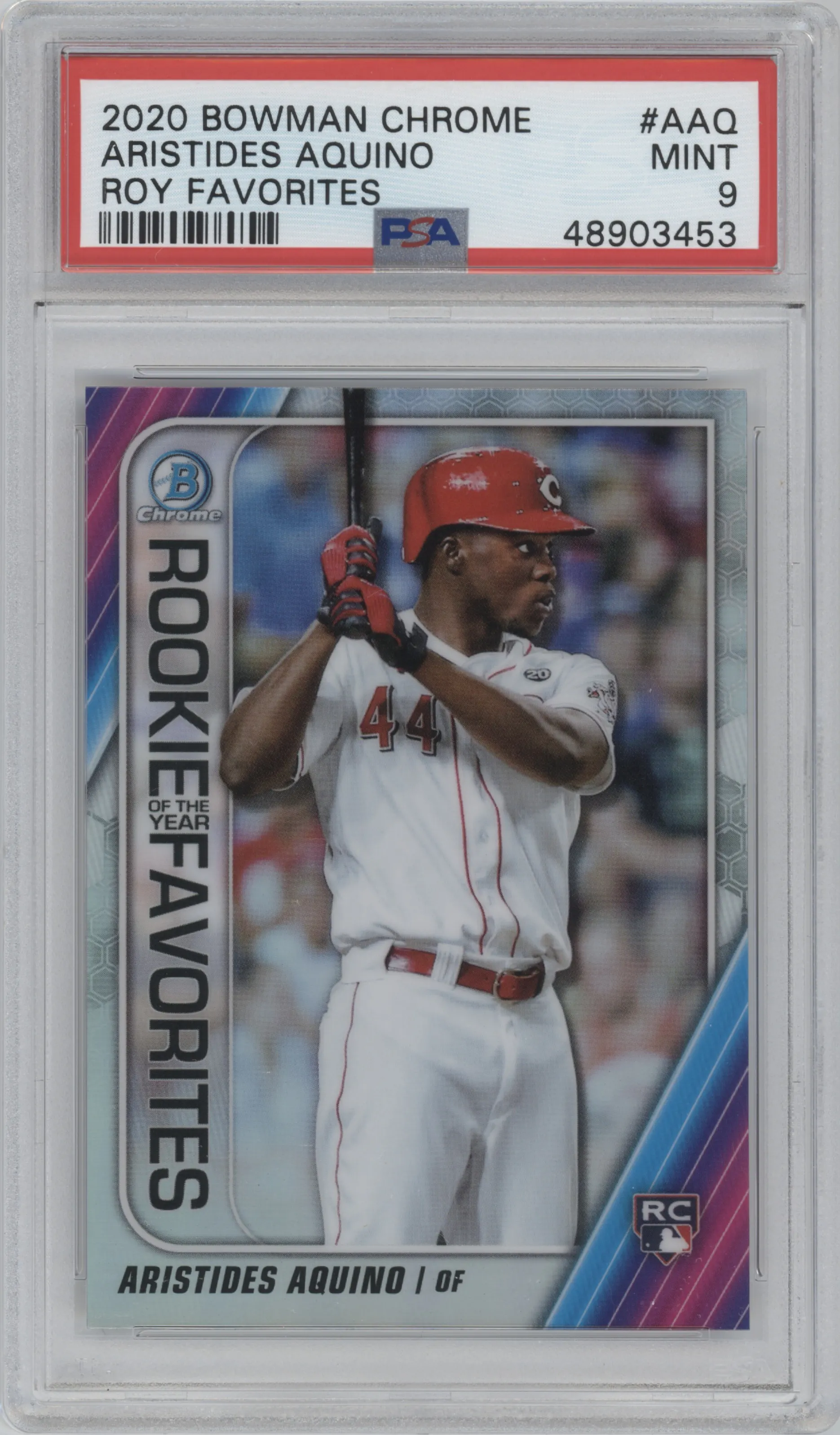 2020 Bowman ROTY Favorites Aristides Aquino #ROYF-AAQ PSA 9
