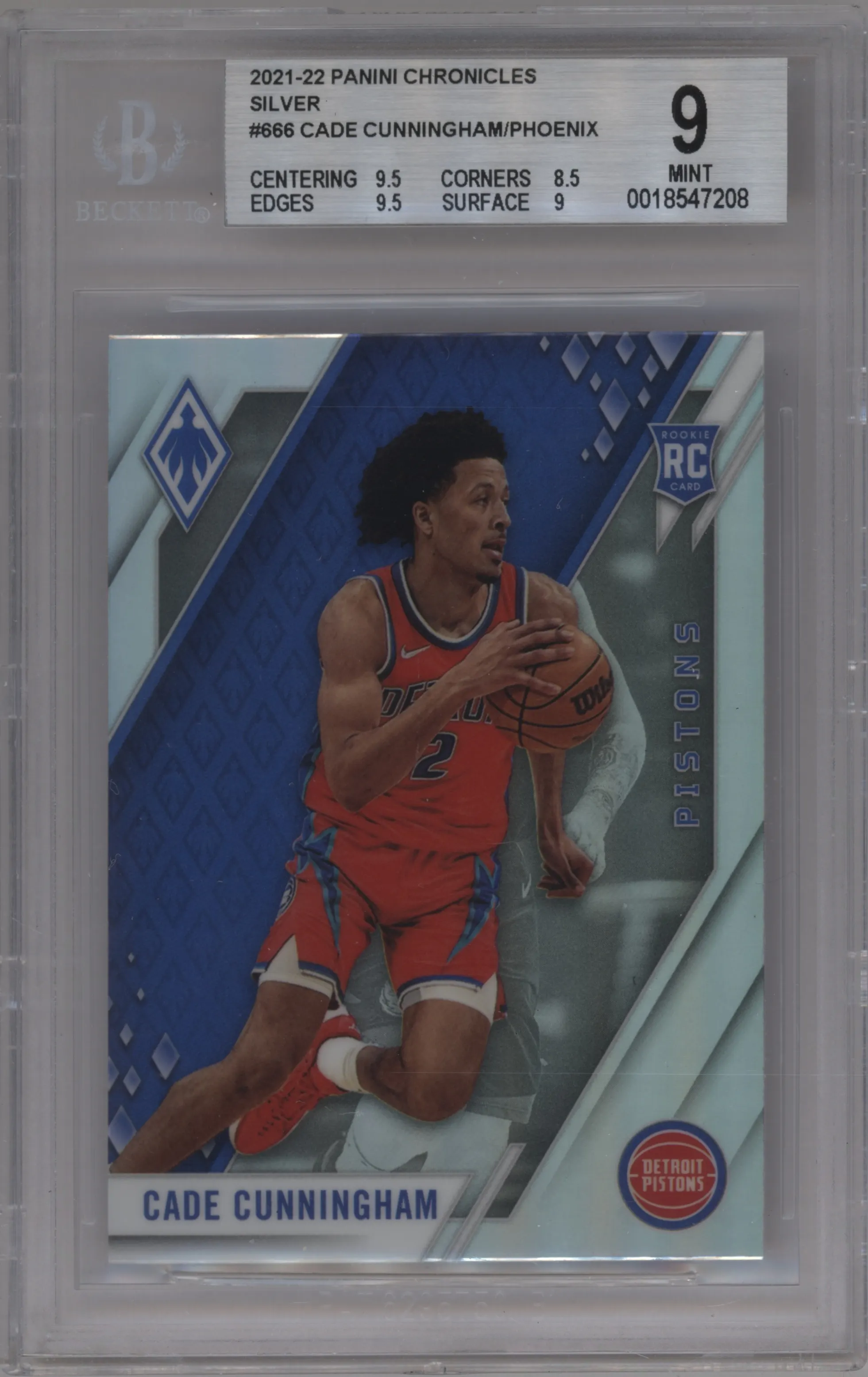 2021 Panini Chronicles Phoenix Cade Cunningham Silver BGS 9