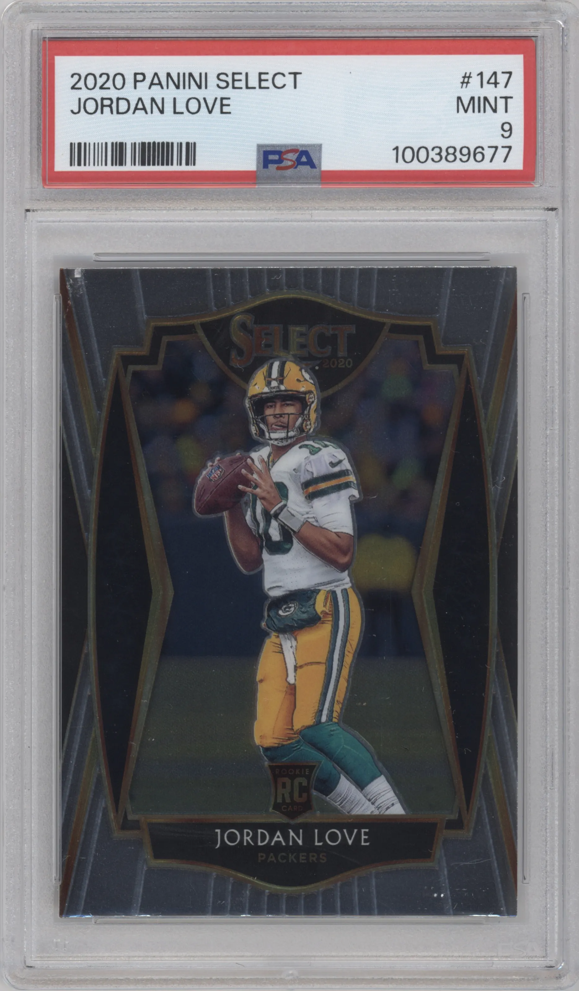 2020 Panini Select Pre.Lvl. Jordan Love #147 PSA 9